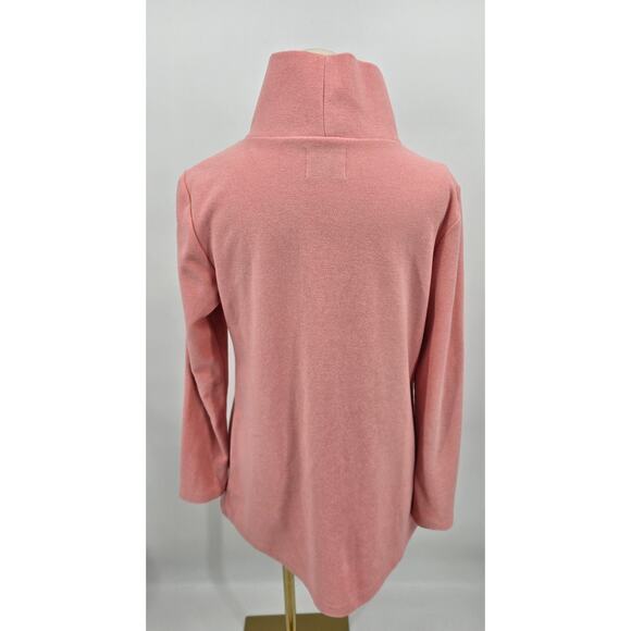 Dudley Stephens Preppy Coquette Cobble Hill Turtleneck in Island Coral - Picture 3 of 7